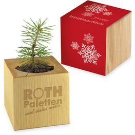 Pflanz-Holz - Standardmotiv - Frohe Weihnachten - 1 Seite gelasert