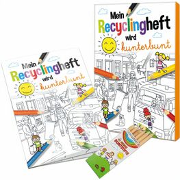 Malbuch / Mal-Set A6 - Recycling - Malset neutral