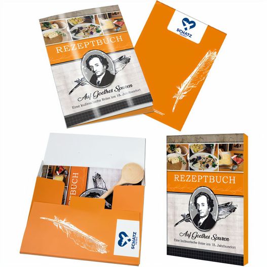 Rezeptbuch-Set "Auf Goethes Spuren" - Set mit 1-c Logoeindruck (Bild 1)