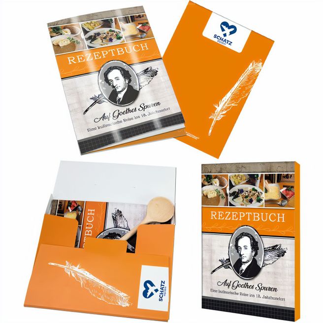 Rezeptbuch-Set "Auf Goethes Spuren" - Set mit 1-c Logoeindruck