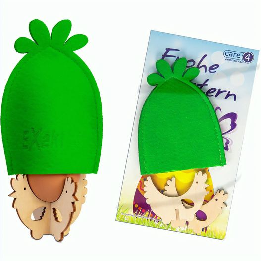 Frühstücksei-Set - grün inkl. Lasergravur auf Eierbecher (Bild 1)