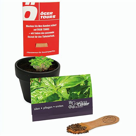 Pflanz-Stick mit Samen - Basilikum, 1 Seite gelasert (Bild 1)