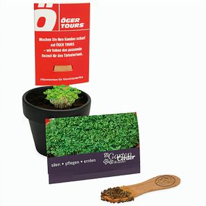 Pflanz-Stick mit Samen - Gartenkresse, 2 Seiten gelasert