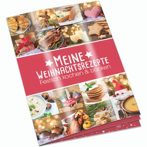 Rezeptbuch-Set "Weihnachten" - Rezeptbuch mit 1-c Logoeindruck
