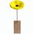 Handgefertigte Glasblume - gelb