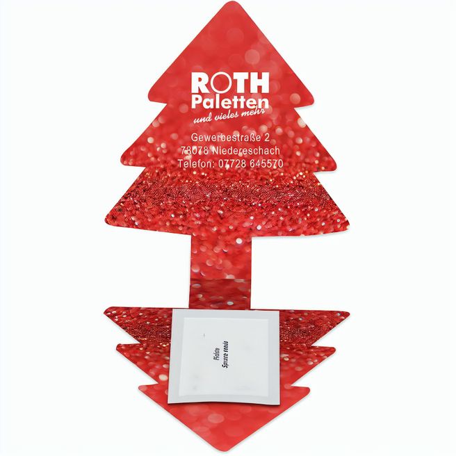 Produktabbildung Klappkärtchen Tannenbaum - Druck individuell 4/4-c Klappkärtchen Tannenbaum - Druck individuell 4/4-c