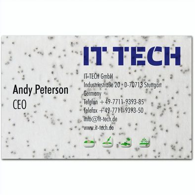 Samenpapier Visitenkarten - Blumenmischung, Druck 4/0-c