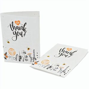 Samenpapier DIN A6 - Klappkarte - Mohnblume, Druck 4/4-c