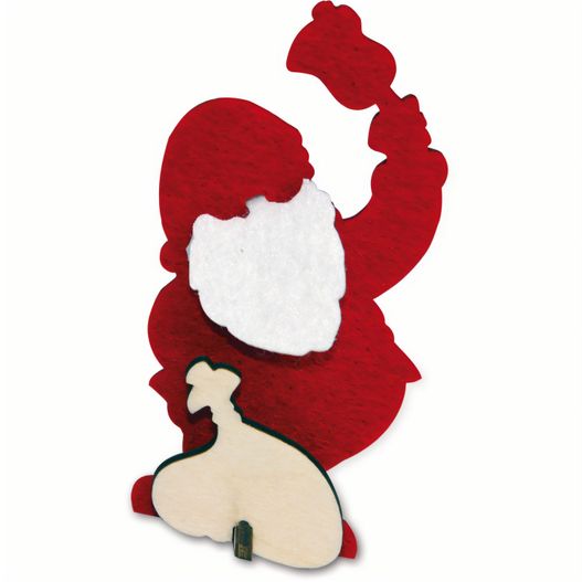 Steckfiguren-Karte Filz - Weihnachtsmann 4/0-c (Bild 1)