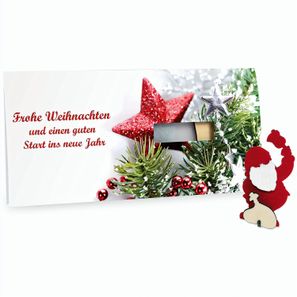 Steckfiguren-Karte Filz - Weihnachtsmann 4/0-c