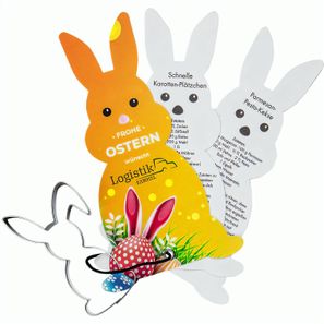 Backförmchen mit Rezeptblock - Hase