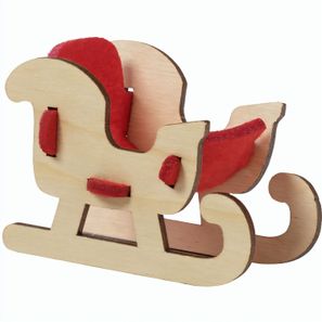 Steckfiguren-Karte Filz - Schlitten 4/0-c