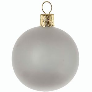Traditionelle Glaskugel - matt-weiß #104