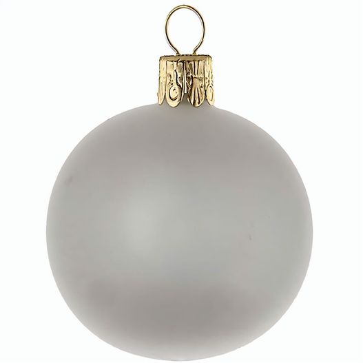 Traditionelle Glaskugel - matt-weiß #104 (Bild 1)