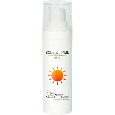 Sonnenschutzcreme LSF 50 im 30 ml Airless Spender - 4c Etikett