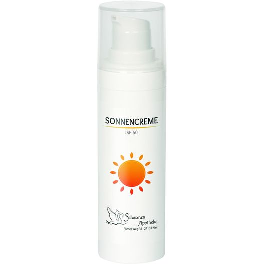 Produktabbildung Sonnenschutzcreme LSF 50 im 30 ml Airless Spender - 4c Etikett Sonnenschutzcreme LSF 50 im 30 ml Airless Spender - 4c Etikett (Bild 1)