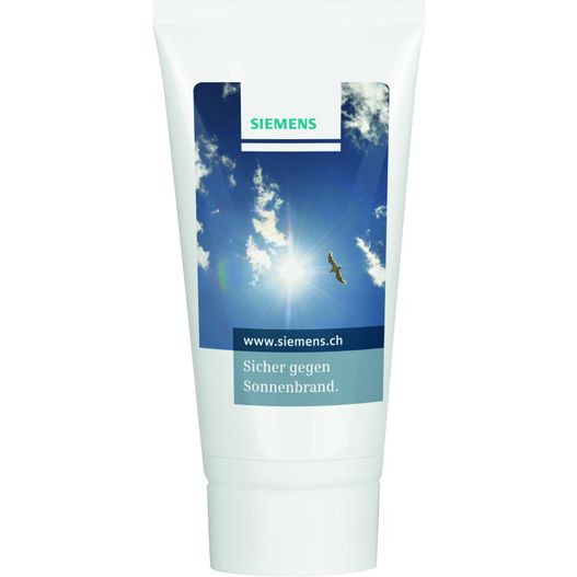 eine tube sonnencreme mit einem vogel, der am himmel fliegt 50 ml Tube mit Handreinigungsgel (Bild 1)