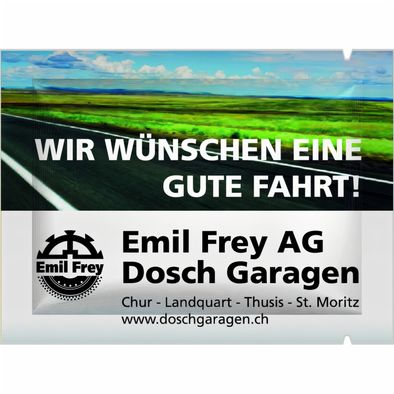 Produktabbildung Sachet 'Classic' mit verschiedenen Tüchern befüllbar inkl. 4c Druck Sachet 'Classic' mit verschiedenen Tüchern befüllbar inkl. 4c Druck