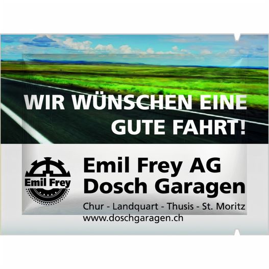 Sachet 'Classic' mit verschiedenen Tüchern befüllbar inkl. 4c Druck (Bild 1)