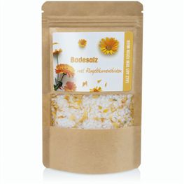 Badesalz mit Blüten, 200 g in ZIP-Tasche mit 4c Etikett