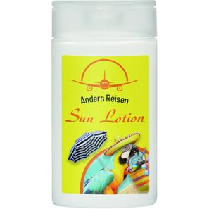 50 ml Flasche mit Sonnenschutzlotion LSF 50, inkl. 4c Etikett