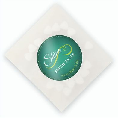 Traubenzucker-Pastillen im Pergament-Briefchen