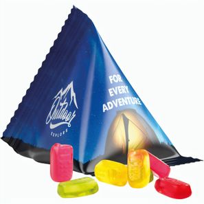Fruchtgummi Tetraeder, Folie weiß, Trolli Fruchtgummi Handy