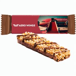 Corny Müsliriegel in Werbeschuber, Schoko