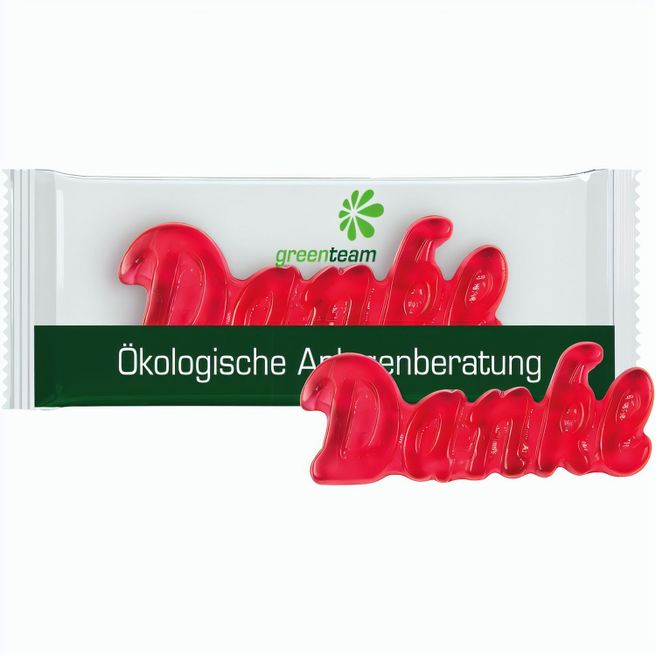 Trolli Fruchtgummi "Danke", Folie kompostierbar transparent