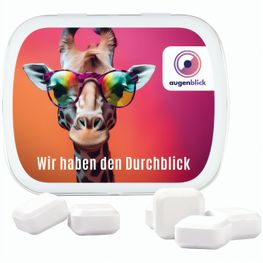 Klappdose, weiß, Traubenzuckerquadrate