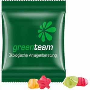 Minitüte,15 g, Folie weiß, Trolli Fruchtgummi Sterne
