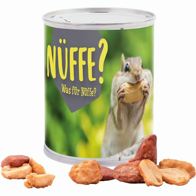 Snack Dose, gebrannte Mandeln und Erdnüsse