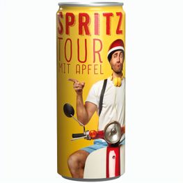 Getränkedose 250 ml Apfelschorle, Sleeve-Folie transparent