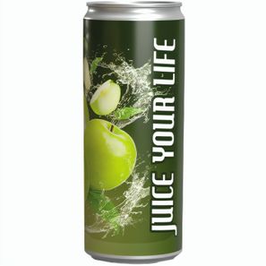 Getränkedose 250ml Apfelschorle, Klebeetikett weiß