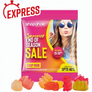 Express Basic Gummibärchen, Folie weiß