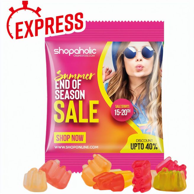 Produktabbildung Express Basic Gummibärchen, Folie weiß Express Basic Gummibärchen, Folie weiß