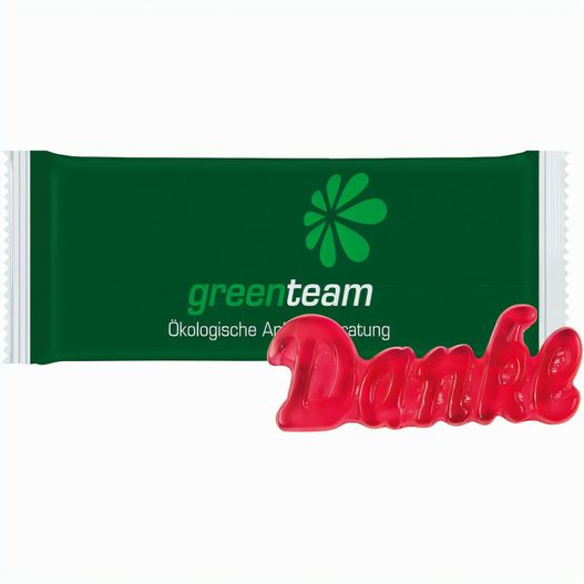 Trolli Fruchtgummi "Danke", Folie kompostierbar weiß (Bild 1)