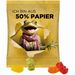 Minitüte,12 g, Papierfolie weiß, Trolli Vegane Gummibärchen, 14% Fruchtsaft