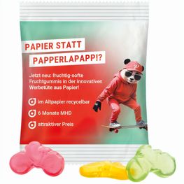 Produktabbildung Minitüte, 15 g, recyclingfähiges Papier weiß, Trolli Fruchtgummi Fahrrad Minitüte, 15 g, recyclingfähiges Papier weiß, Trolli Fruchtgummi Fahrrad