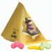 Fruchtgummi Tetraeder, Folie mit ca. 50% Papieranteil, weiß, Trolli Fruchtgummi Fahrrad