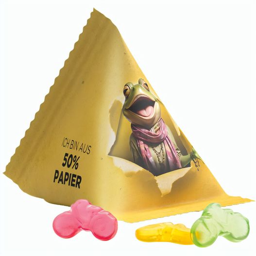 Produktabbildung Fruchtgummi Tetraeder, Folie mit ca. 50% Papieranteil, weiß, Trolli Fruchtgummi Fahrrad Fruchtgummi Tetraeder, Folie mit ca. 50% Papieranteil, weiß, Trolli Fruchtgummi Fahrrad (Bild 1)