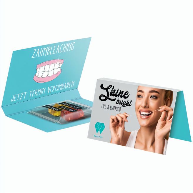 Werbekarte Visitenkartenformat, Team Gummibärchen, Standardgestaltung