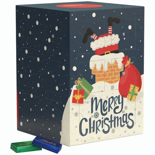Tower Adventskalender, Graspapier, Lindt Schokotäfelchen (Bild 1)