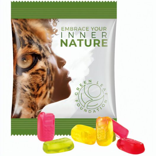 Produktabbildung Minitüte,15 g, Folie weiß, Trolli Fruchtgummi Handy Minitüte,15 g, Folie weiß, Trolli Fruchtgummi Handy (Bild 1)