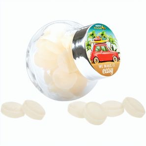 Bonbonglas Mini, Papier-Etikett, Mini Bonbons Japanische Minze