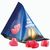 Fruchtgummi Tetraeder, Folie transparent, Trolli Fruchtgummi Herz rot