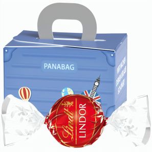 Geschenkbox Mini Koffer, Lindt LINDOR Milchkugeln