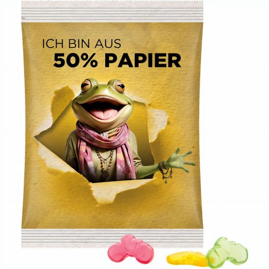 Produktabbildung Maxitüte, Folie mit ca. 50% Papieranteil, weiß, Trolli Fruchtgummi Fahrrad Maxitüte, Folie mit ca. 50% Papieranteil, weiß, Trolli Fruchtgummi Fahrrad (Bild 1)