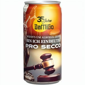 Getränkedose 200 ml Secco Bianco, Sleeve-Folie weiß