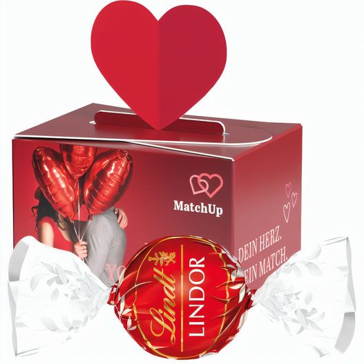 Geschenkbox Mini Herz, Lindt LINDOR Milchkugeln (Bild 1)